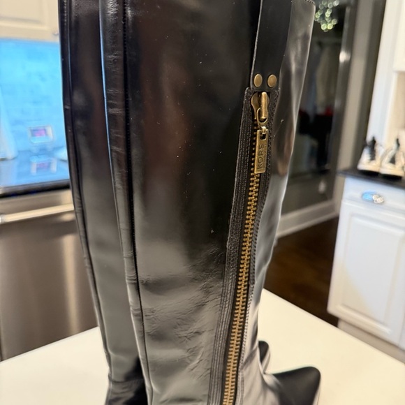 Michael Kors Black Leather Riding Style Boots EUC Worn Once Size 7.5 - Picture 9 of 16